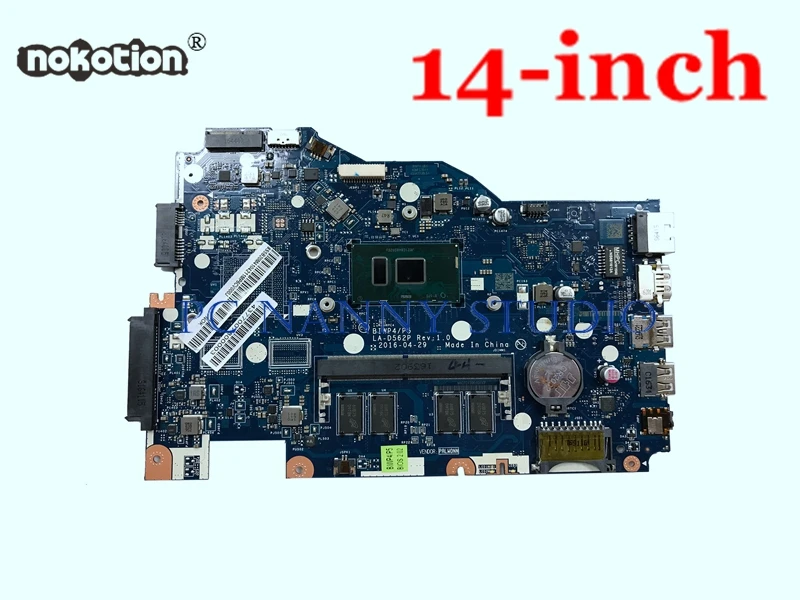 NOKOTION материнская плата BIWP4 P5 LA D562P для Lenovo ideapad 100 14 14ISK Intel Core i3 6100U 4 Гб Ram