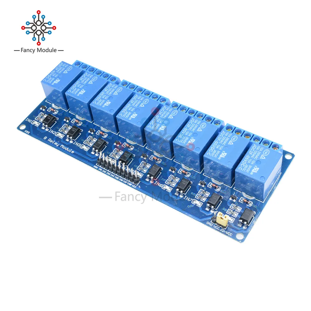 Плата релейного модуля для Arduino 5 В 8 каналов 10 А 250 переменного тока 30 постоянного