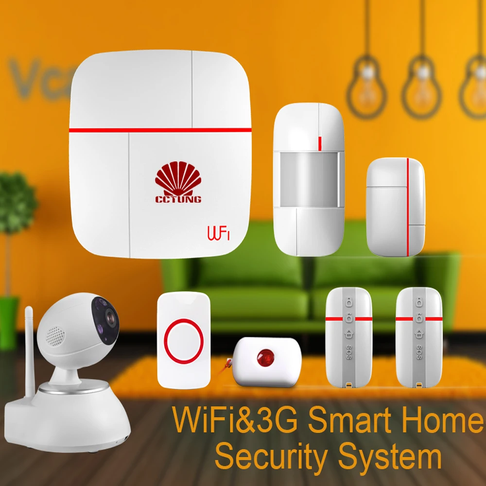 Умный поток данных Vcare Wi Fi и 3G WCDMA для домашней системы сигнализации с датчиком
