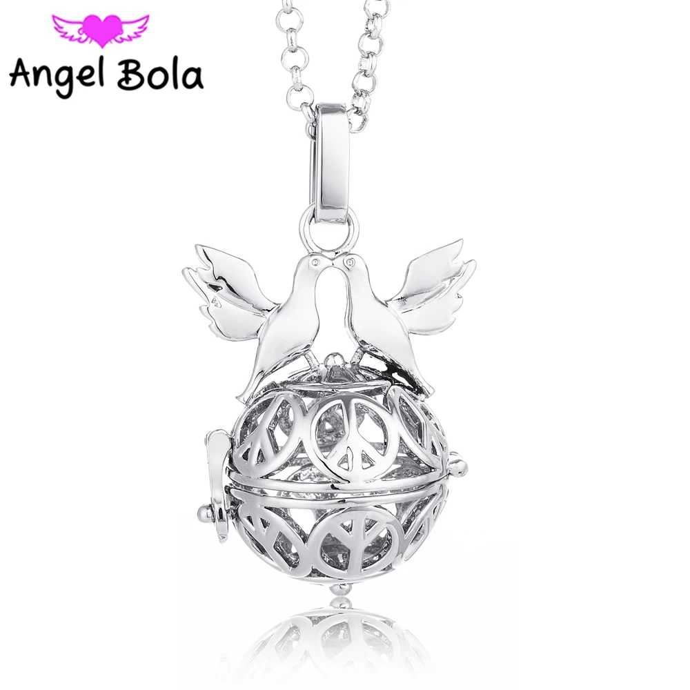Angel Bola ожерелья ювелирные изделия эфирного масла Peace Dove дизайн масло клетка