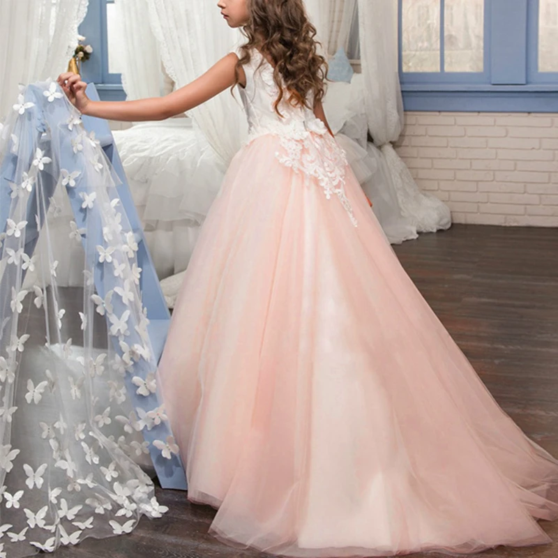 Длинное винтажное свадебное платье для подружки невесты пышное без рукавов со