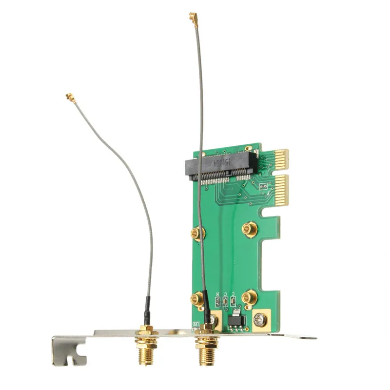 Мини Беспроводная Wi Fi карта PCI E 802.11n 1 шт. адаптер Wlan расширенная сетевая 2 антенны