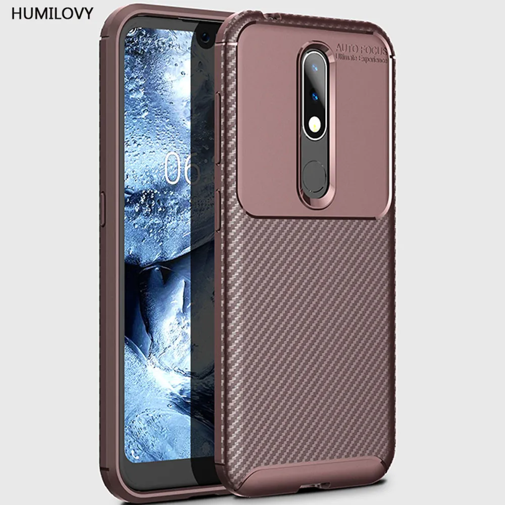 Для Fundas Nokia 4 2 чехол из углеродного волокна Текстура Ударопрочный Мягкий TPU для