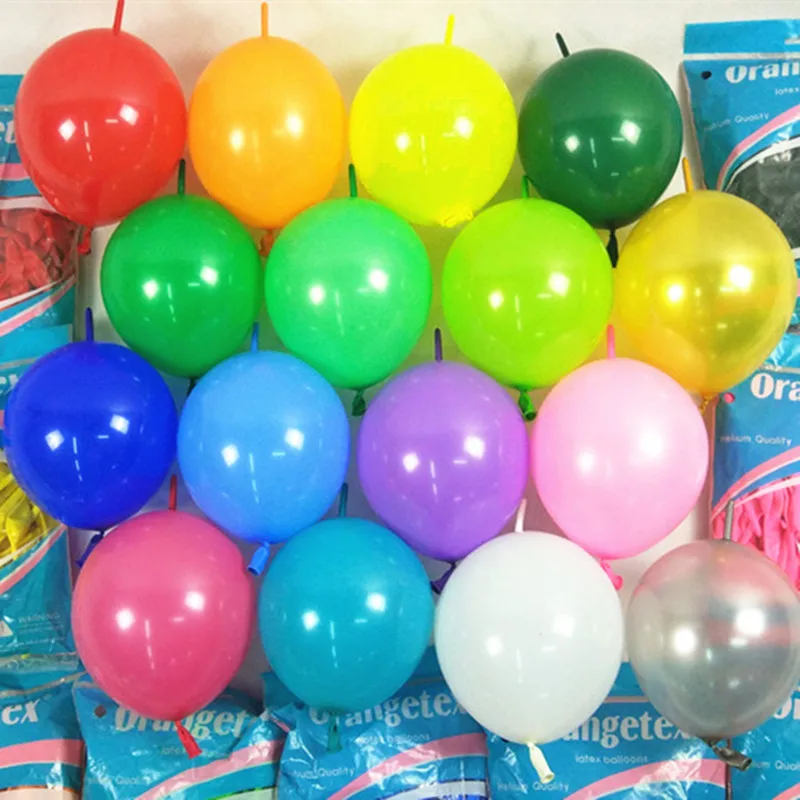 

6 "10" Pin tails balloons 100 pcs /lot Finger Balloon Tail Balloon Tip balloon Wedding Birthday Party baby Toy Candy color Mixed