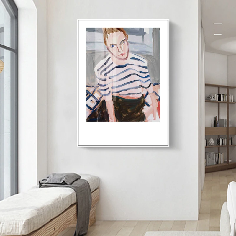 Абстрактная Современная картина маслом в скандинавском стиле попл для девушек