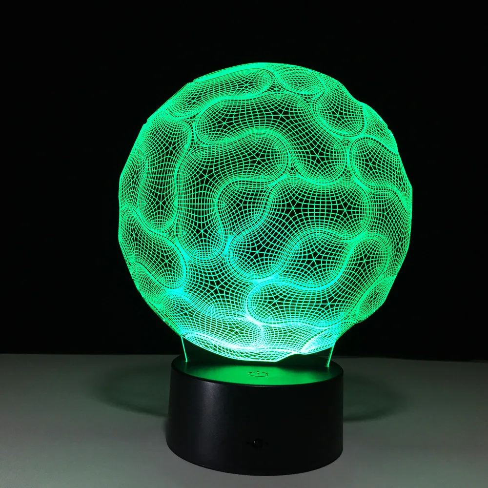 В форме волн креативный абстрактный светодиодный 3D лампа атмосферная