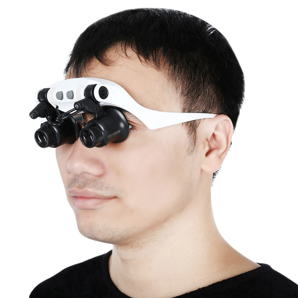 Wholesales Headband LED Magnifying Glass Headlamp Microscope Jewelry Watch Repair|Лупы| |