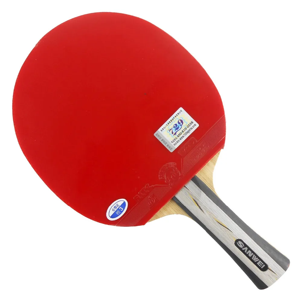 Sanwei CC лезвие для настольного тенниса с 2x729 Transcend резиновый губкой PingPong ракетки