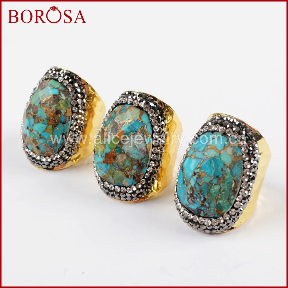 BOROSA агат ювелирные изделия из жемчуга 5/10 шт. натуральный синий камень Золотое