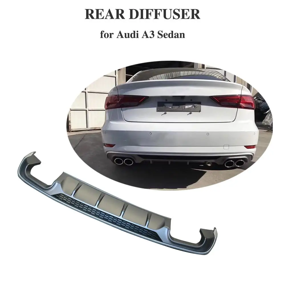 

Car Rear Diffuser for Audi A3 Sedan Standard 4 Door 2017-2019 Car Rear Bumper Diffuser Lip Spoiler Non S3 PP