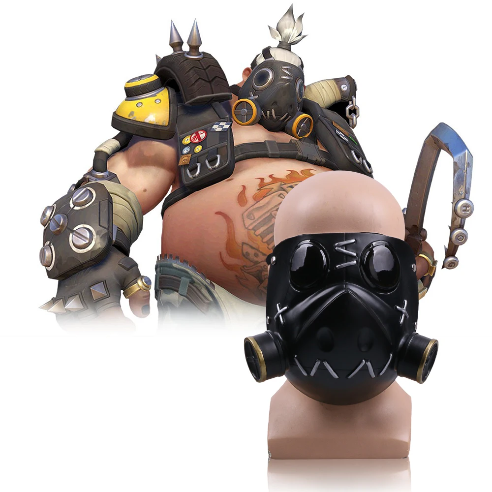 Горячие игры OW ROADHOG Мако Ратледж маски дышащие оригинальный кожи Косплэй маска