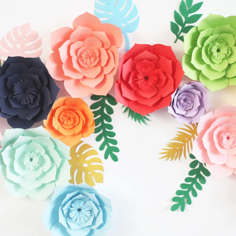 30 см DIY бумажные цветы настенные украшения дети фото фон искусственный цветок для