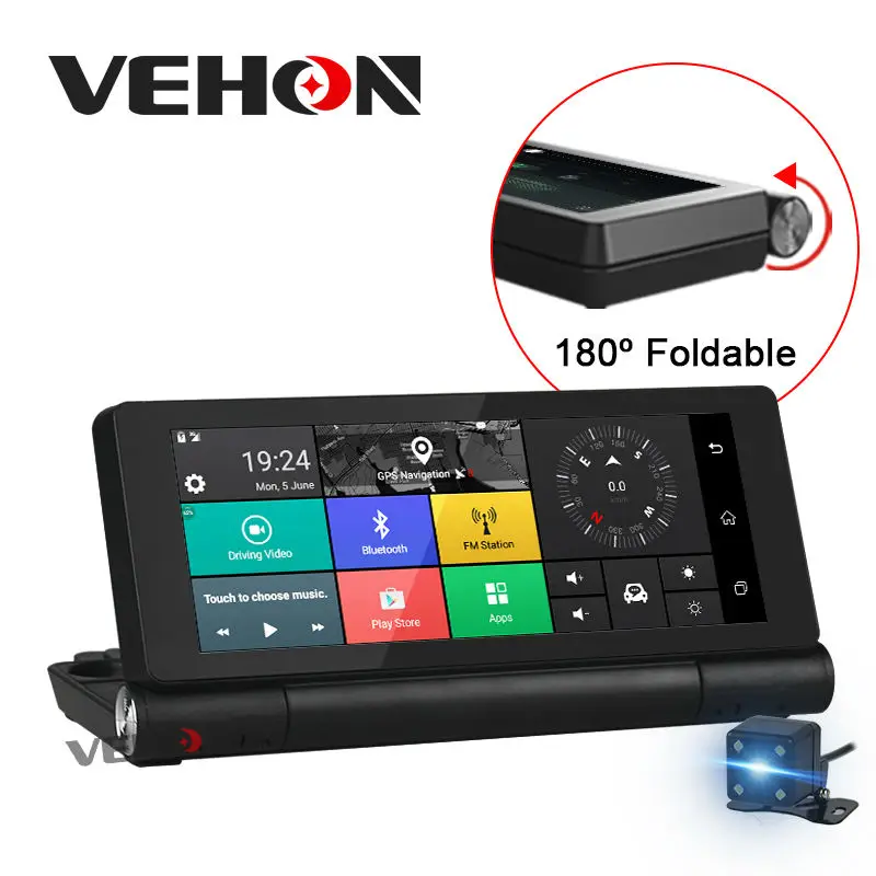 Vehon 6.86 &quot4 г удаленного Мониторы Видеорегистраторы для автомобилей Камера GPS