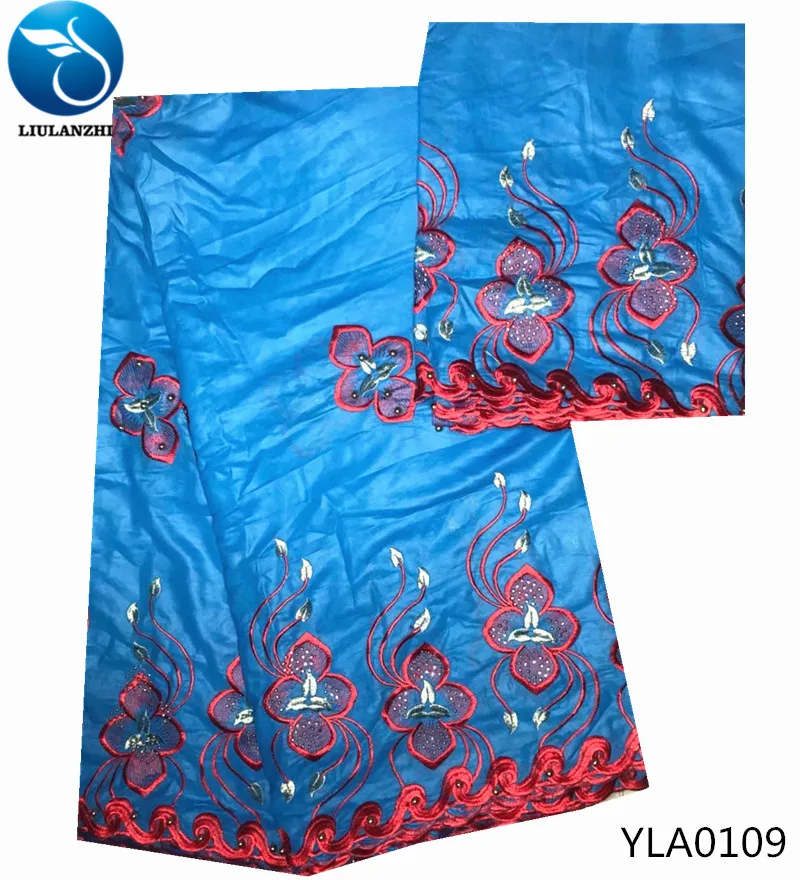 LIULANZHI chinese silk fabric embroidered with gold beads cheap for dress 5+2yards/lot new patterns YLA0101-YLA0118 | Дом и сад