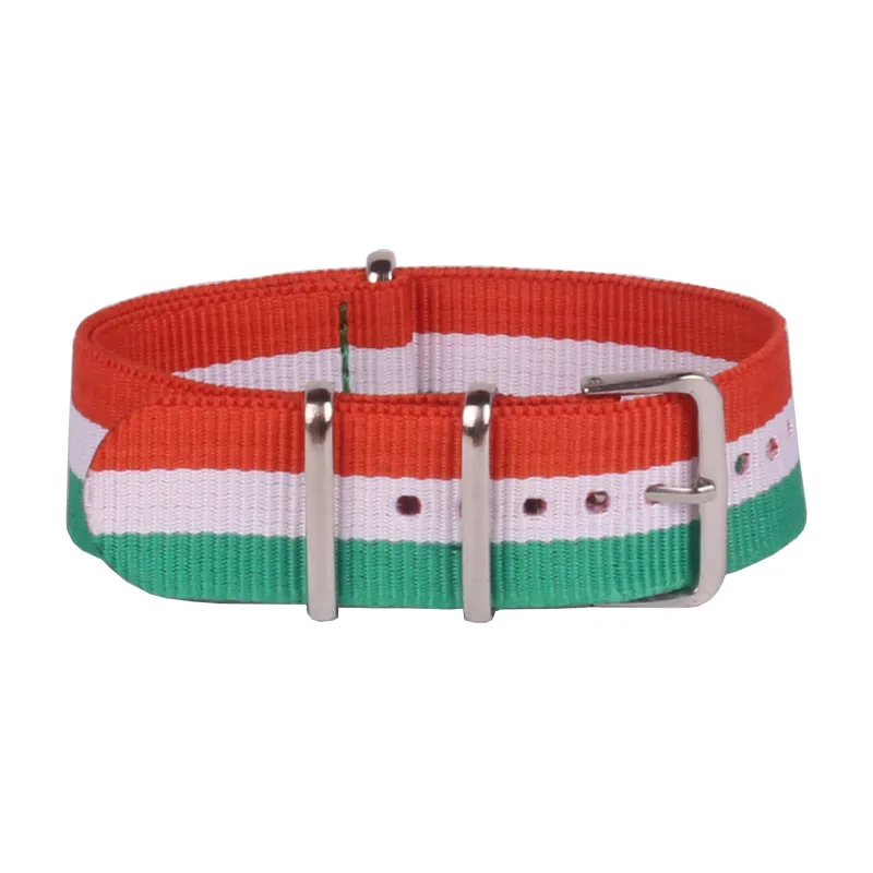 Ремешок нейлоновый для наручных часов браслет с пряжкой из ткани цвет