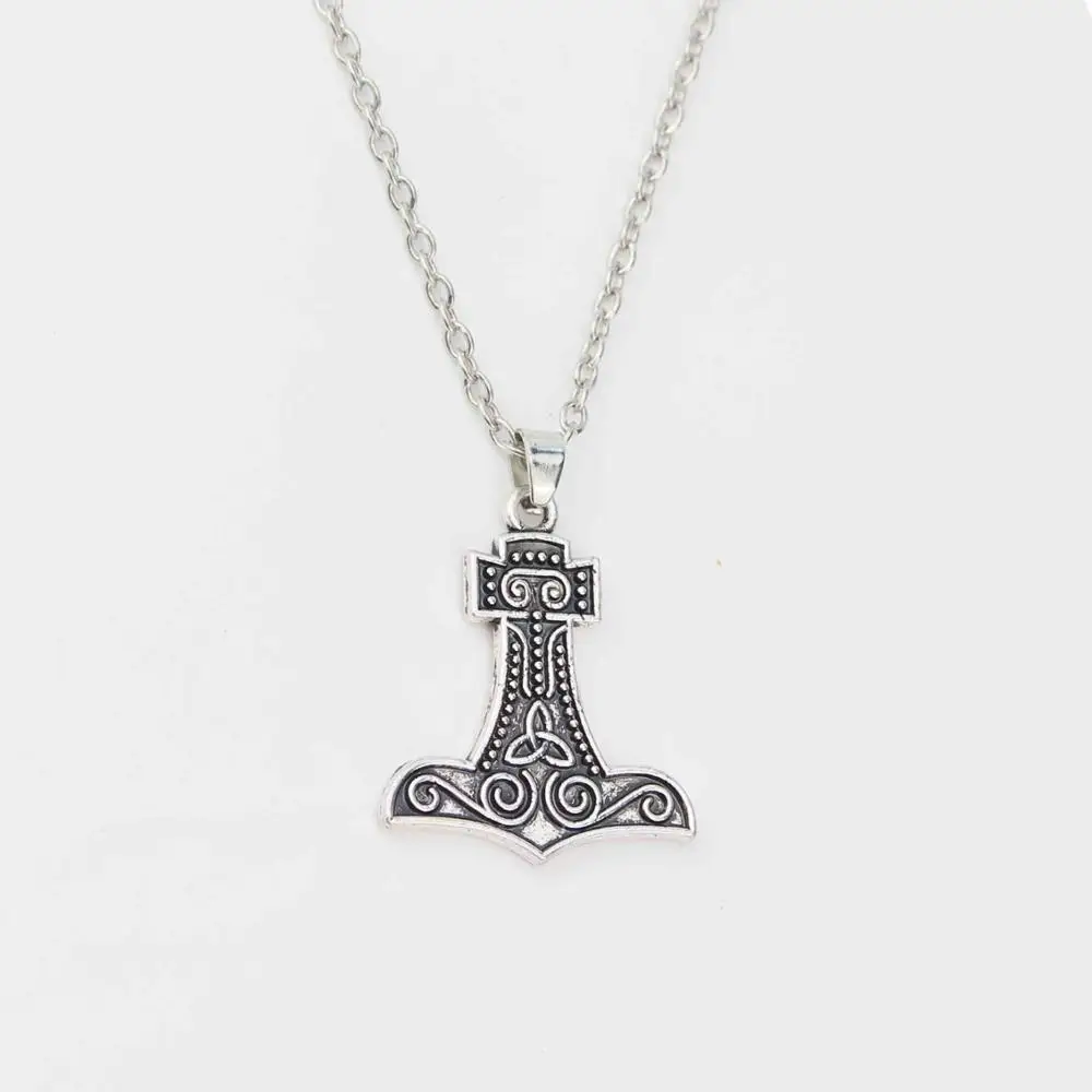 silver 10 стилей Мститель Тор ожерелье молоток Темный мир сплав THOR'S HAMMER Magick Мужская подвеска ожерелье ювелирные изделия Прямая поставка - Окраска металла: silver