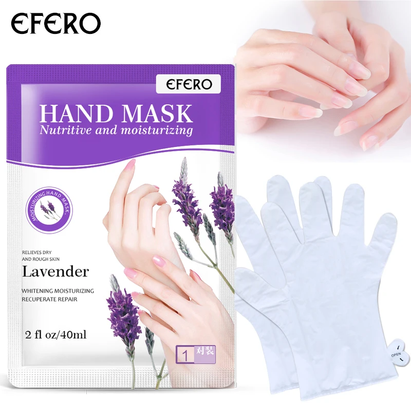 

2Pack Hand Mask Lavender Exfoliating Mask for Hands Care Hand Patch Peel Moisture Whitening Mask Cream for Hand Gloves Skin Care