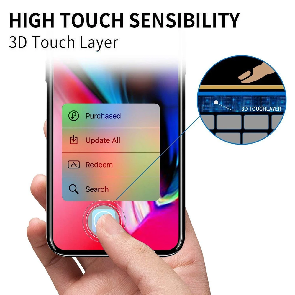 Ascromy 2 шт для iPhone X XS Max закаленное стекло Защита экрана полное покрытие пленка 10 XR 7
