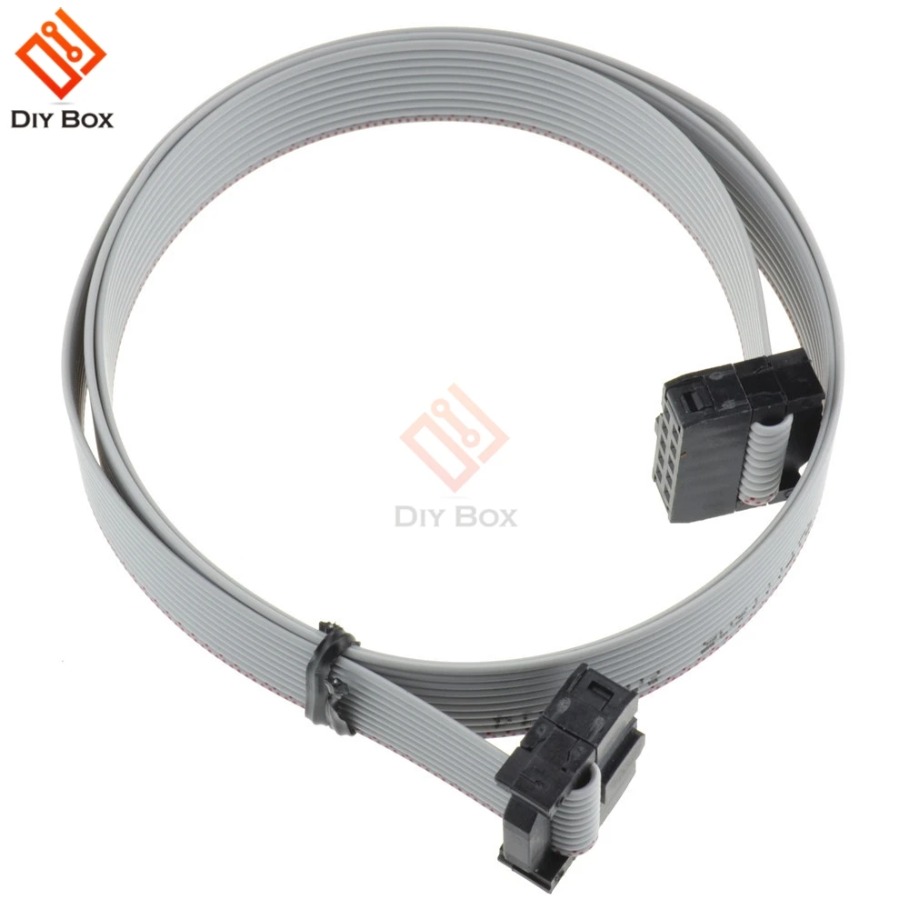 10pcs Cable Ribbon 70CM 10 Pin USB ASP ISP JTAG AVR wire 10P IDC Flat DATA 2.54mm Connector | Электроника