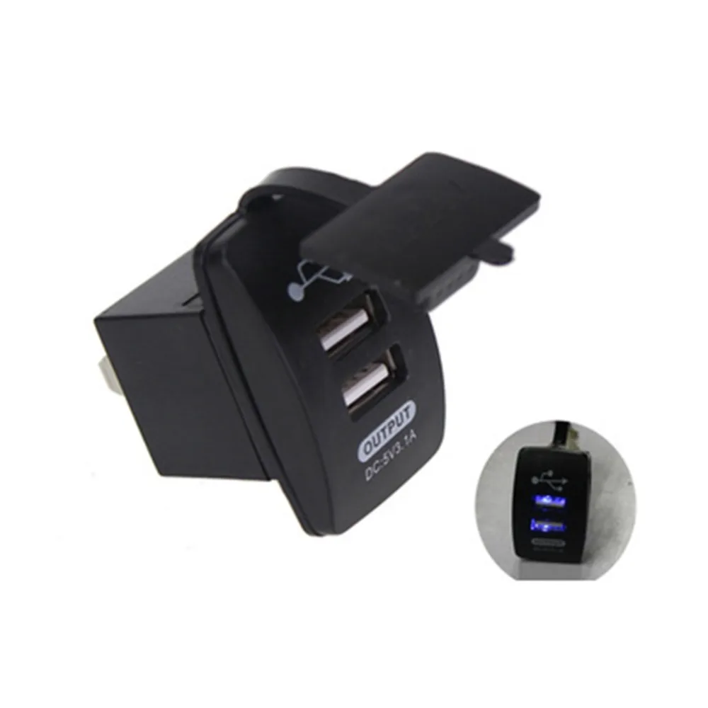 Автомобильное зарядное устройство адаптер двойной черный 2 USB порта