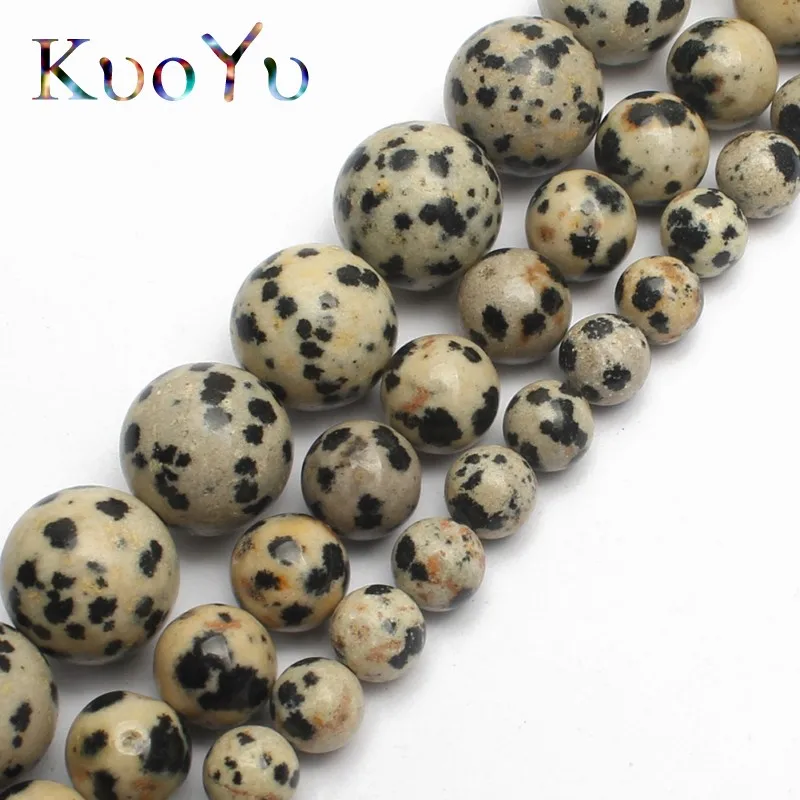 Натуральный камень желтый Spot Dalmation Jaspers бусины Круглые свободные для