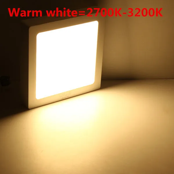Lámpara de techo cuadrada ultrafina para cocina y baño, luz led empotrada de 6,12,18W, montada en superficie, smd
