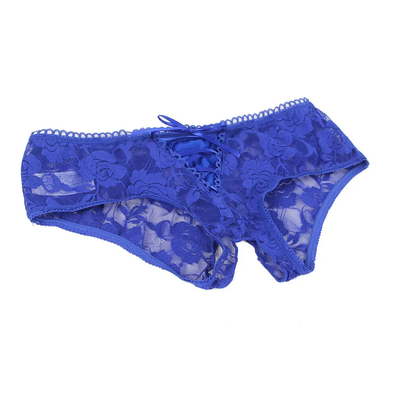 blue sexy panties Comeondear/прозрачные кружевные стринги Femme, сексуальное прозрачное нижнее белье с цветочным рисунком, женские трусы, Бесшовные прозрачные трусики PJ5116 - Цвет: blue sexy panties