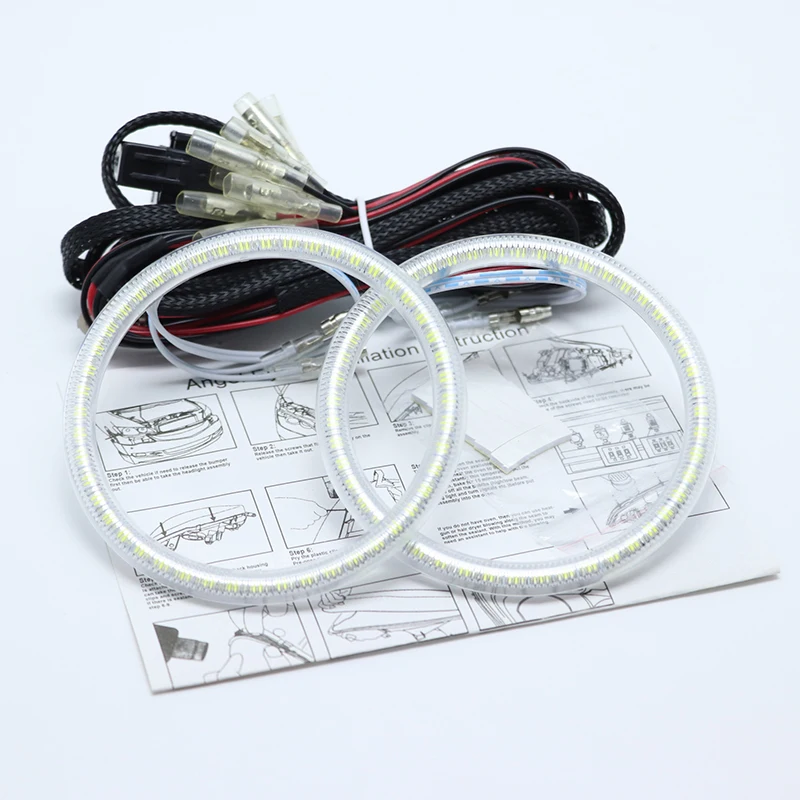 Для Ford Edge 2011 2012 ультра яркий SMD белый светодиод ангельские глазки 2600LM 12V halo ring kit