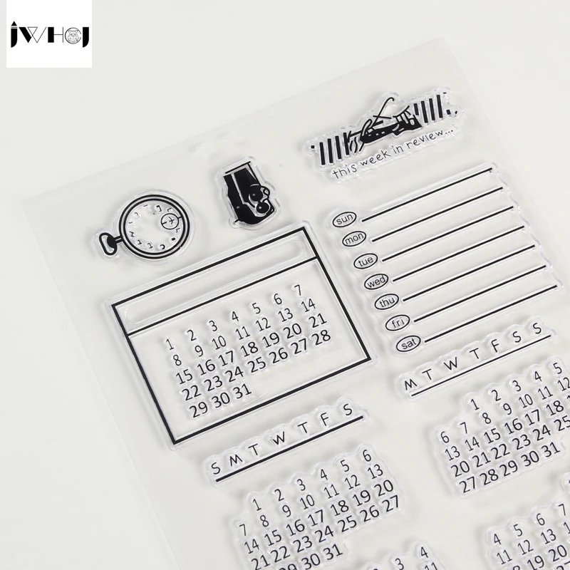 Календарь время прозрачные силиконовые штампы Детский Набор для творчества