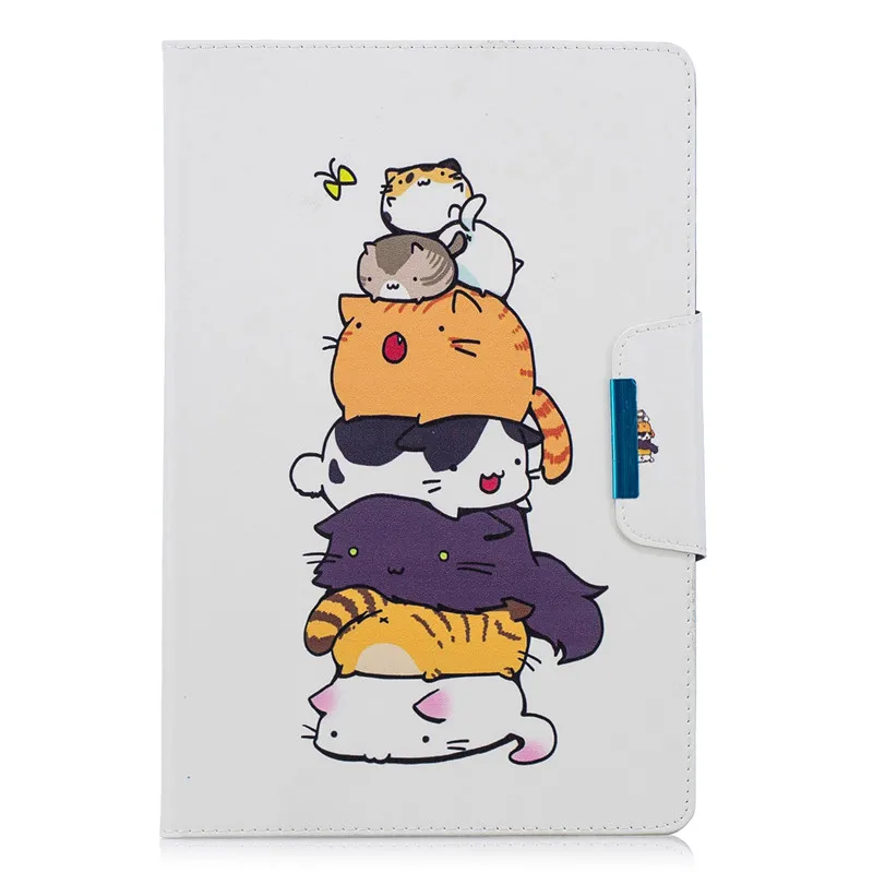 Cat Модный чехол для планшета с фламинго и единорогом для samsung Tab A 10,1 кожаный чехол для samsung Galaxy Tab A 10,1 SM-T510 T515 - Цвет: Cat
