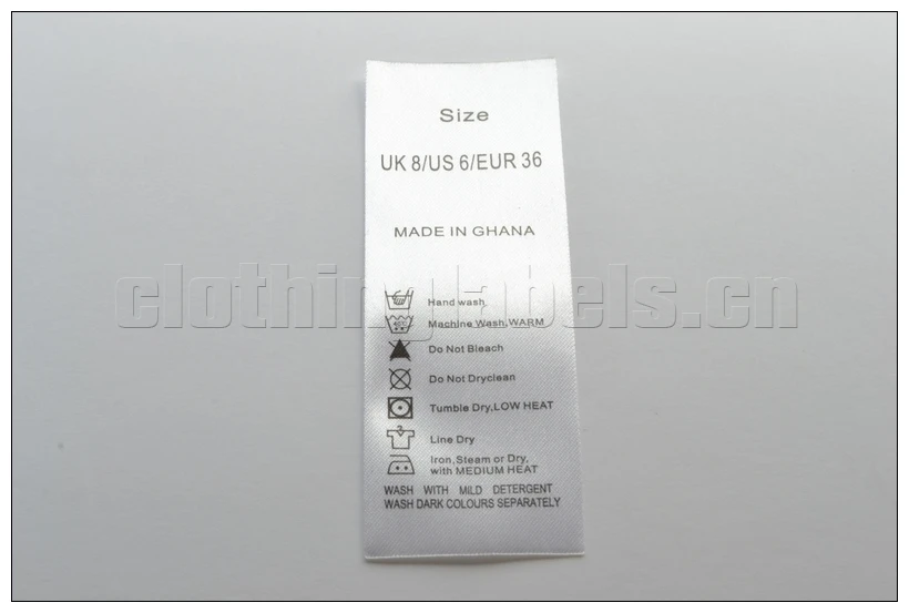 

custom printed clothing label damask/satin labels for clothing free shipping
