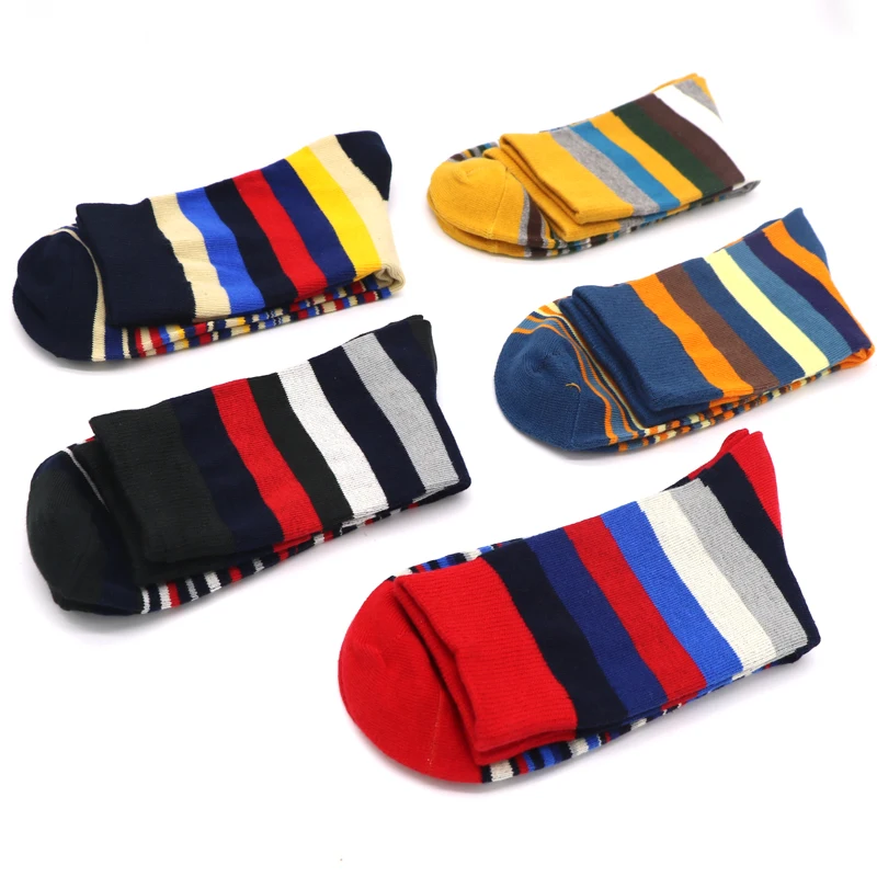 1 пара мужских забавных 3D носков, Calcetines, носки для мужчин, Chaussette Homme, цветные полосатые теплые носки, Компрессионные носки