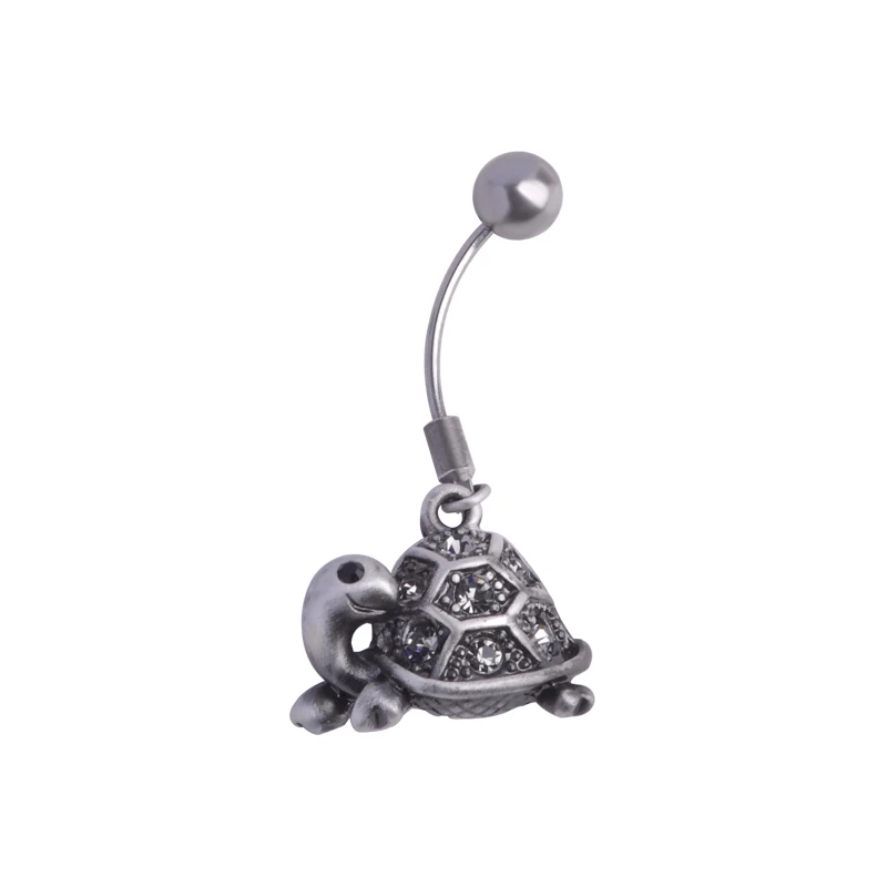 Бренд Черепаха Маленькие Животные Пупка Кольцо Милые Женщин Steampunk Пирсинг