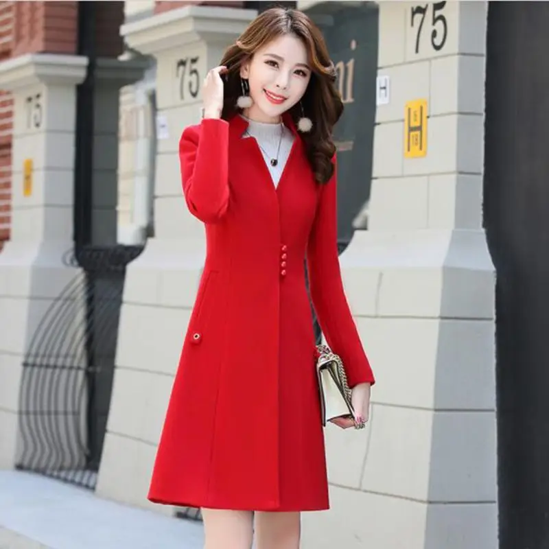 Элегантное шерстяное пальто куртка 2018 зимняя новая женская уникальная шикарная