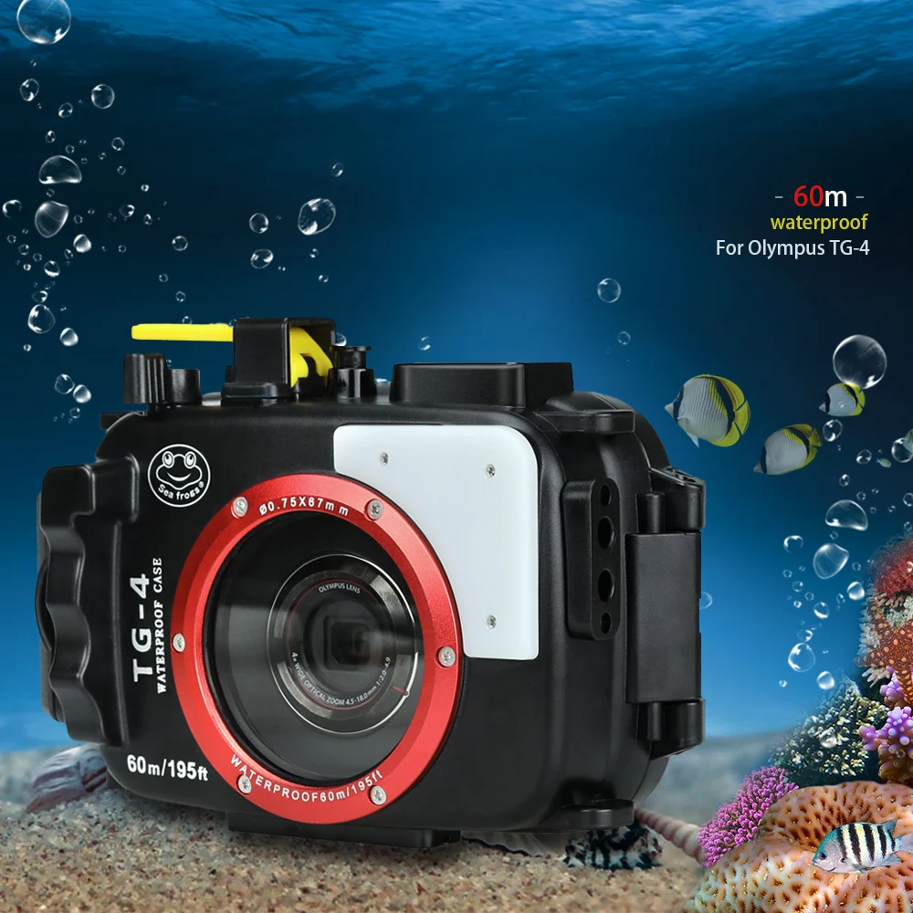 Водонепроницаемый чехол для подводной камеры Olympus TG4 60 M/195ft с двумя