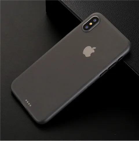 0,3 мм ультра тонкий чехол для iPhone X XR XS Макс Matte Пластик задняя крышка чехол для iPhone х R X S Макс моды чехол - Цвет: Серый