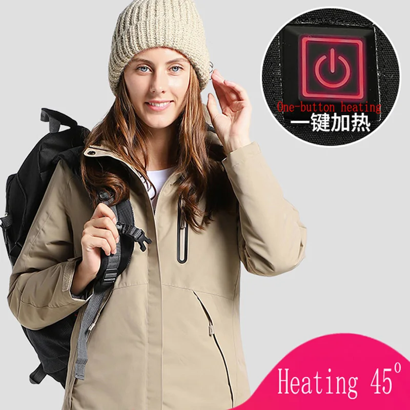 Зимняя куртка с usb подогревом Мужская одежда пальто пуховики мужские ветровки 2018