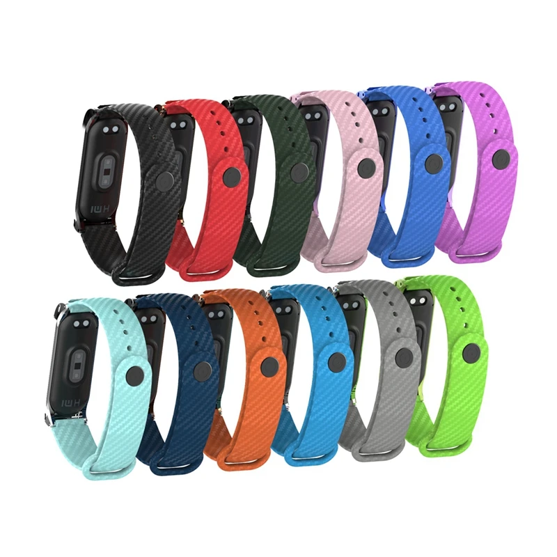 OLLIVAN mi Band 4 ремешок из кремния и углеродного волокна для Xiaomi mi Band 4 ремешок с металлической рамкой чехол-браслет mi band 4 Correa черный розовый