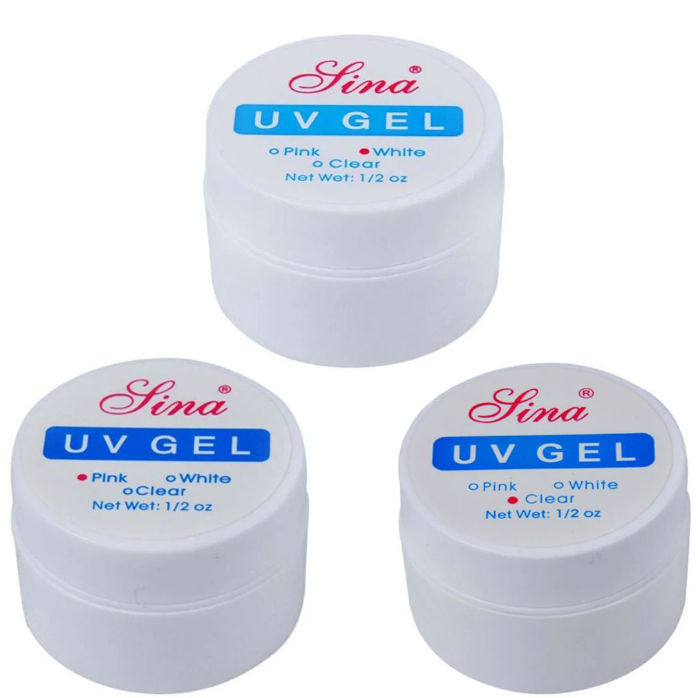 &quotSINA&quot Nail Art Primer Base UV Gel Top Coat Builder Tips Clear/White /Pink | Красота и здоровье