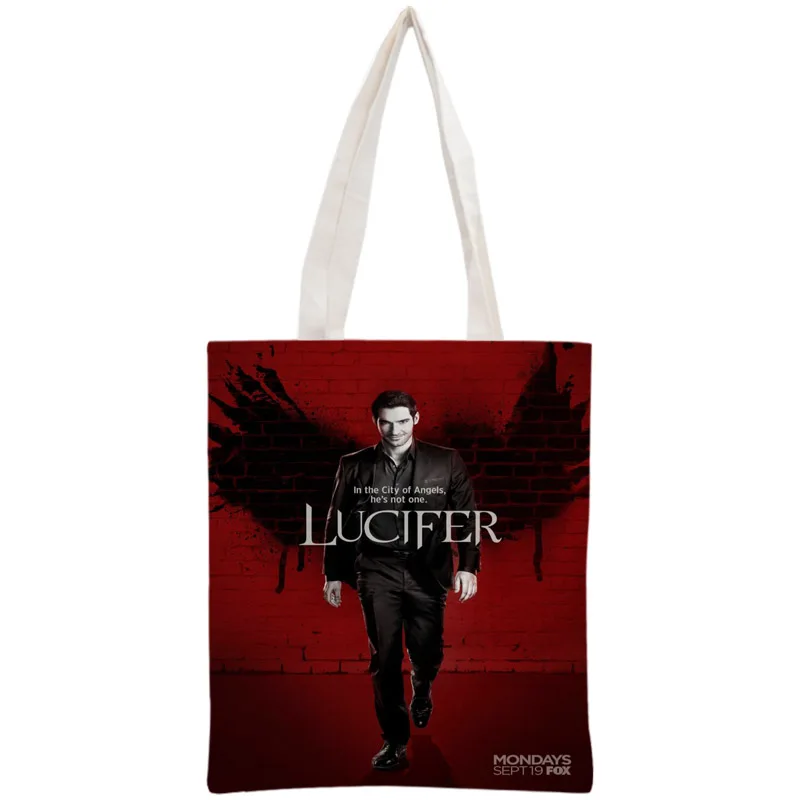 Сумка-тоут Lucifer на заказ многоразовая Сумочка женский складной холщовый саквояж