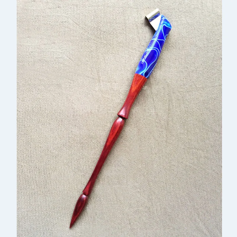 

10pieces for a lot High Quality Handmade Rose Wood Blue Magic Oblique Calligraphy Nib Dip Pen Copperplate Script Dip Pen Holder