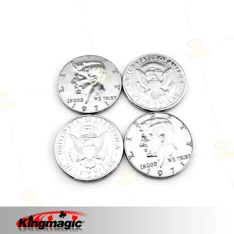 Полудолларовая монета Волшебный реквизит Kingmagic копия стильные не настоящие