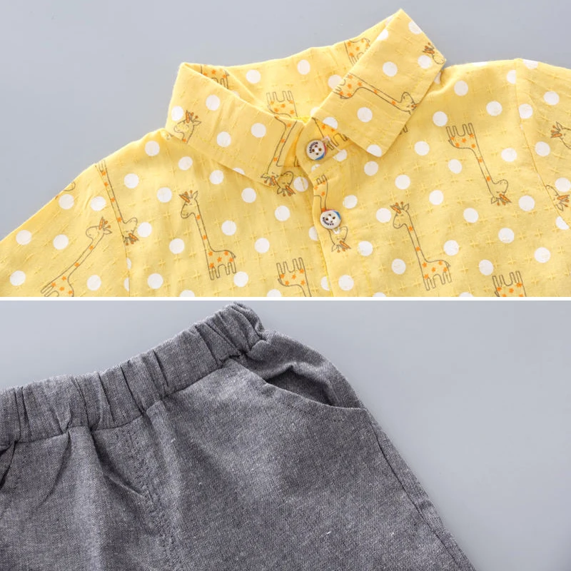 Одежда для маленьких мальчиков летняя одежда младенцев рубашка малышей комплект