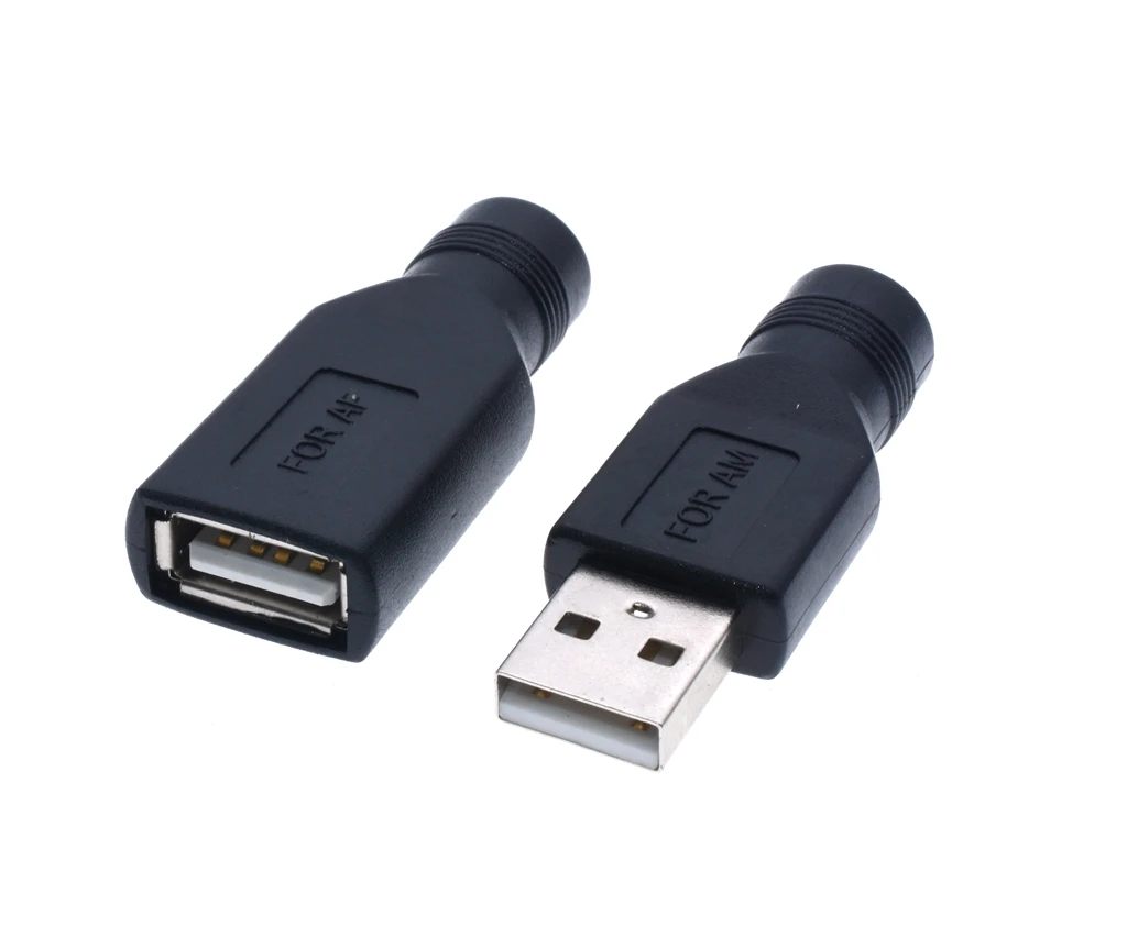 1 шт. 5 5*2 мм гнездовой разъем к USB 2 0 штекер/гнездовой в постоянного тока Штекерный