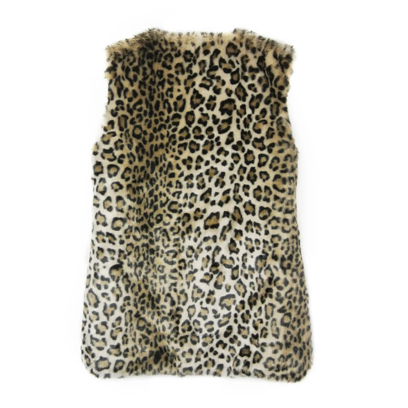Жилет ZADORIN из искусственного меха с леопардовым принтом осенне зимний теплый
