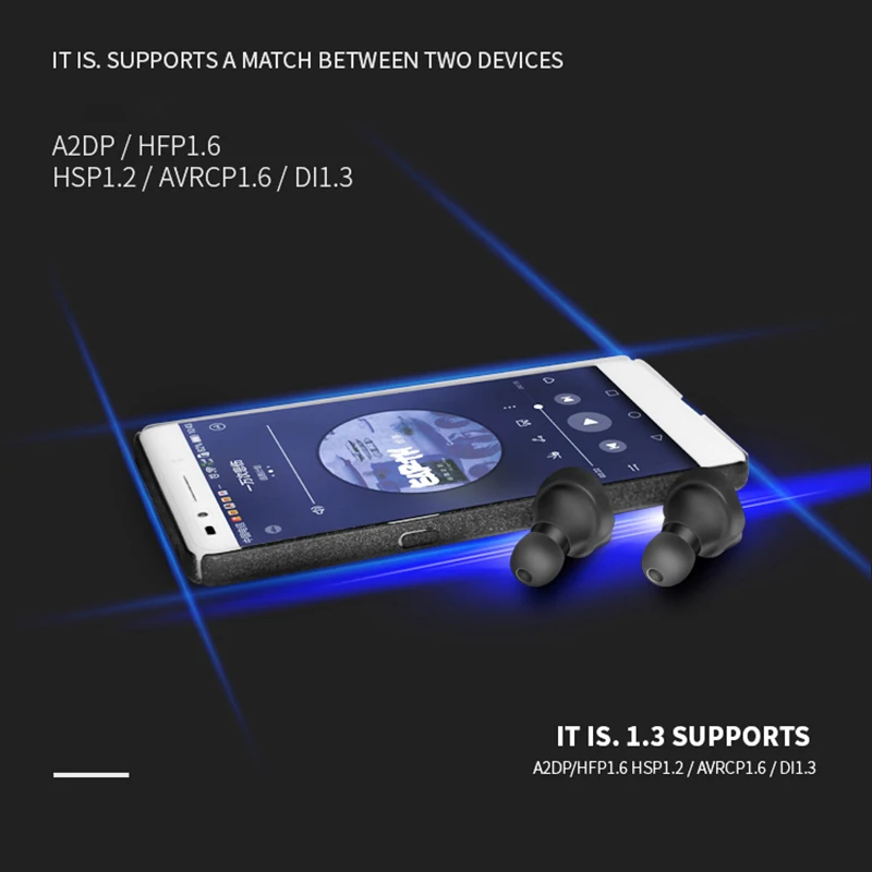 Ubit AF-A1 настоящие беспроводные наушники 2 шт. Спортивные Bluetooth 4 гарнитуры с