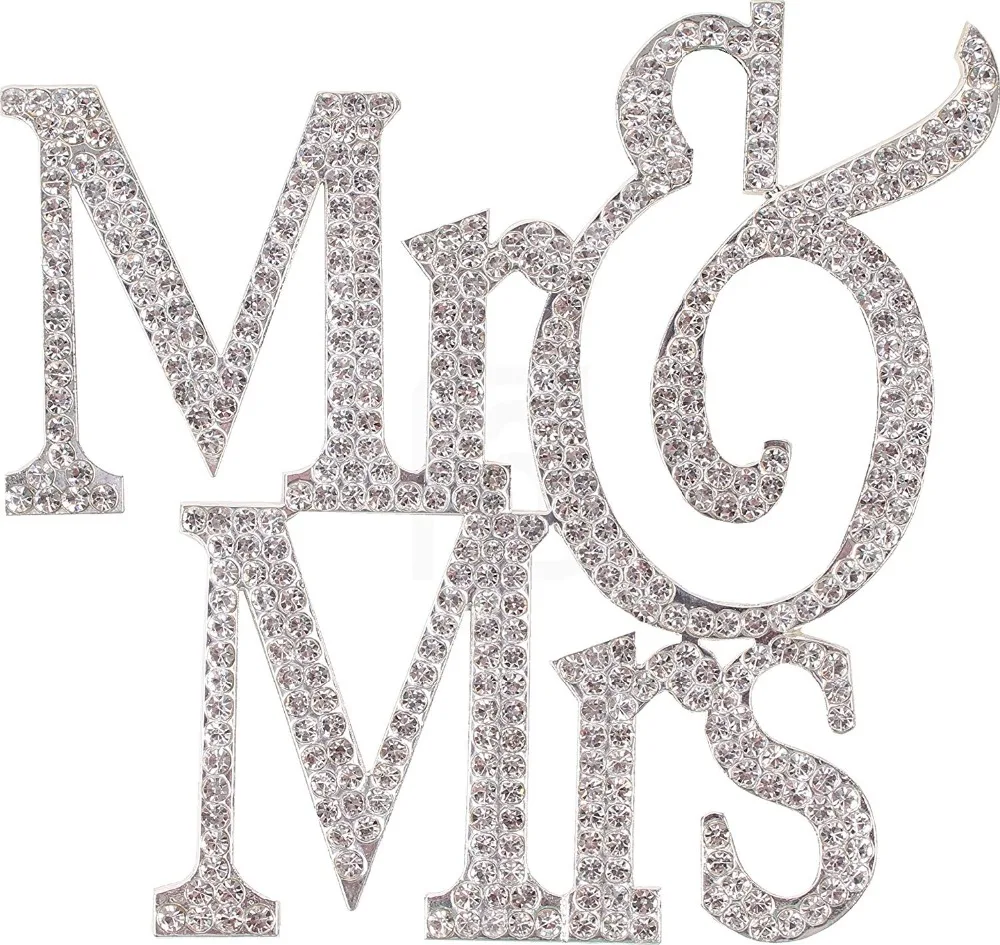 Большой Mr & Mrs свадебные торты обет обновления юбилей хрустальные стразы на