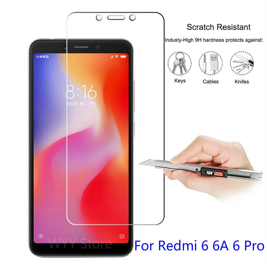 9H 0 26 мм закаленное стекло для Xiaomi Redmi 6 6A 2.5D защита экрана Pro A защитная