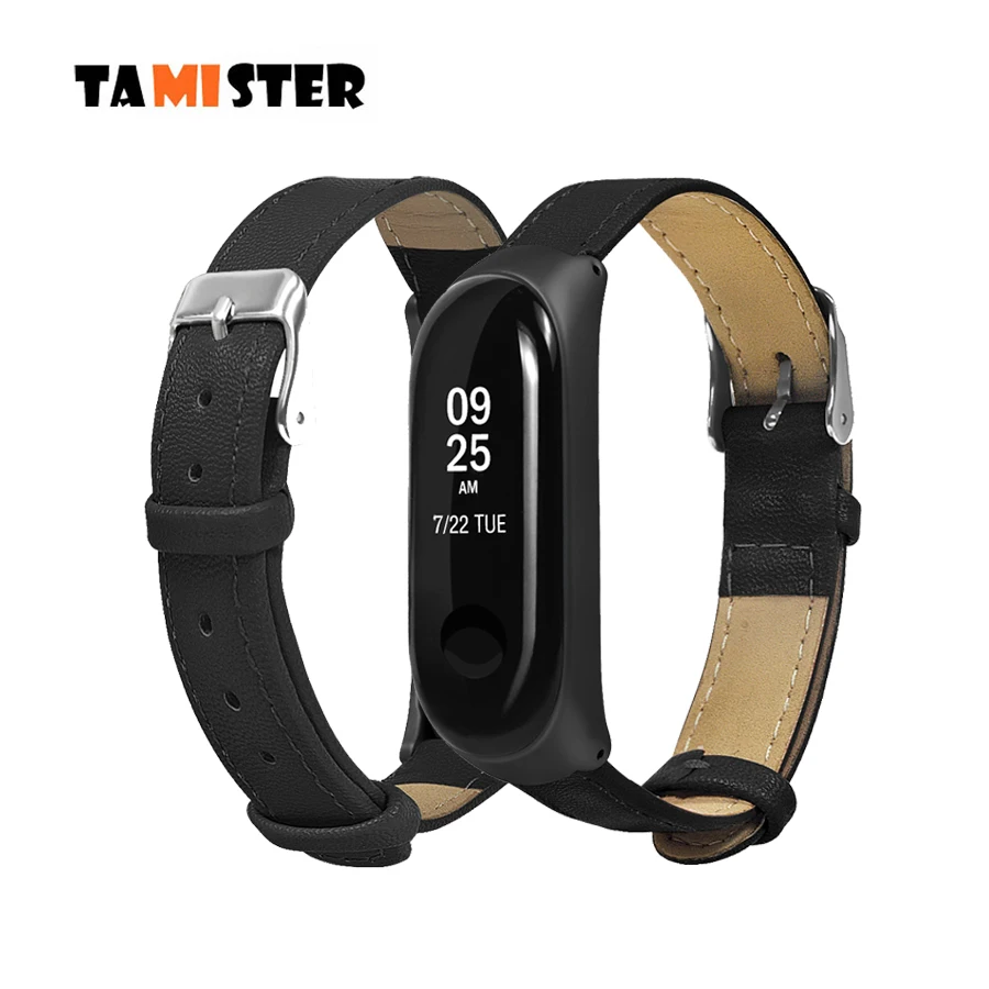 Для Mi Band 3 ремешки из натуральной кожи браслеты для Xiaomi Безвинтовые Miband браслет
