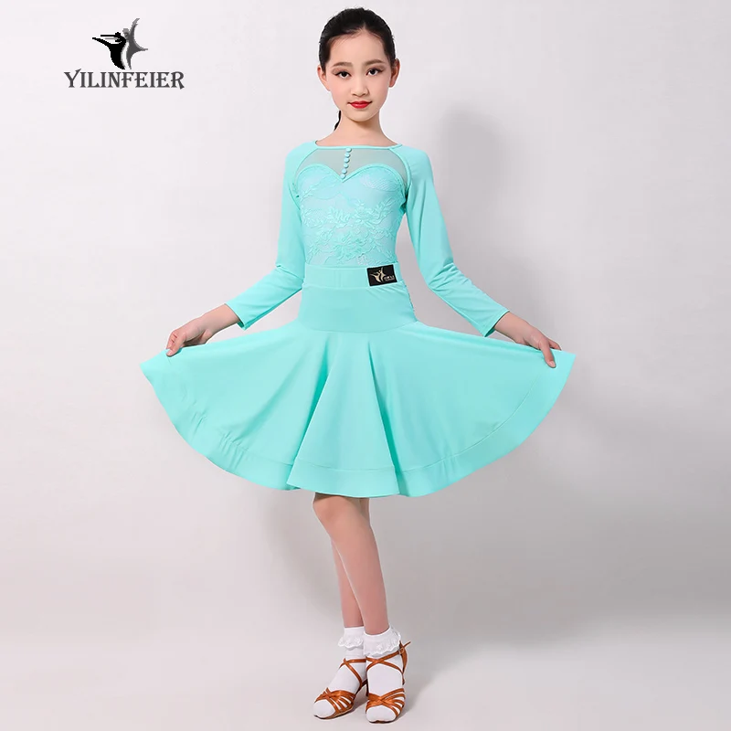 

Детский костюм для латиноамериканских танцев Регулируемая танцевальная юбка